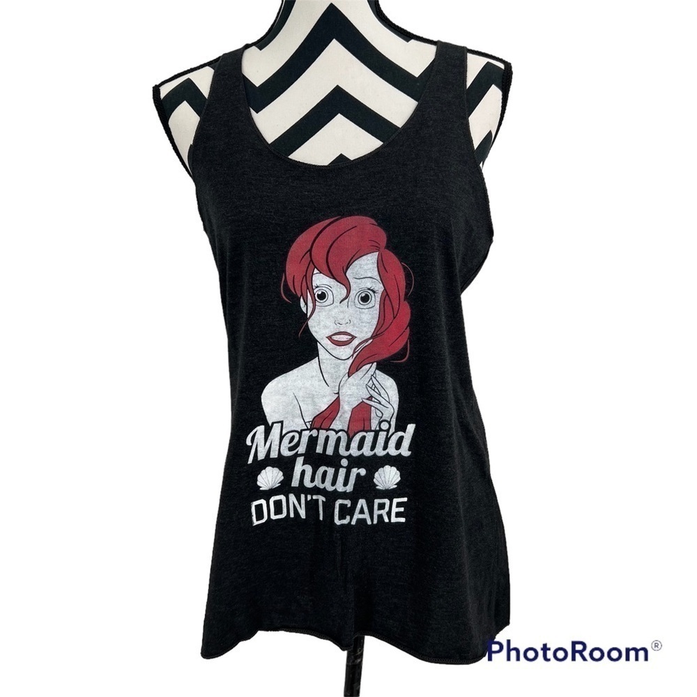 Next Level Disney Ariel Black Tank Top Size L